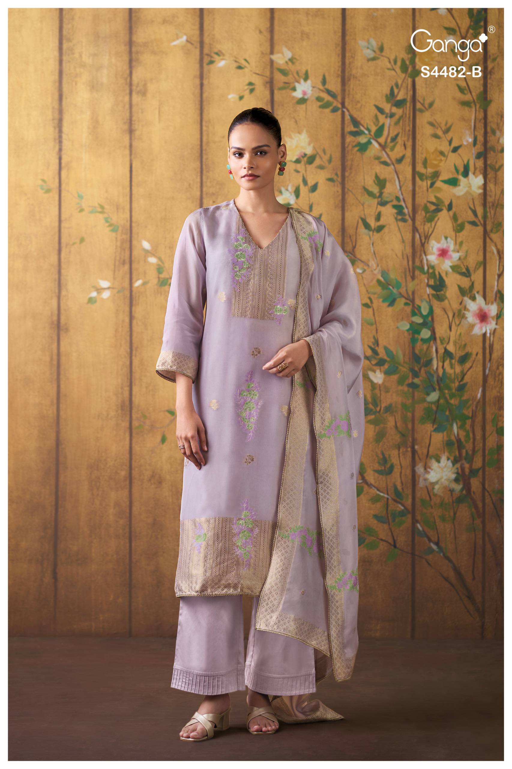 LUPITA 4482 Series By GANGA FASHION Stylish Beautiful Colourful PURE SILK Dresses At Wholesale Price